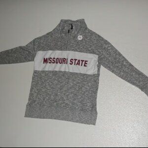 Gray and White Missouri State Pullover